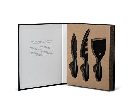 Byon Formaggio Set de couteaux à fromage Steel Noir - ByOn LT53002-N0002