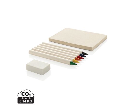 Set de 6 crayons de couleur avec carnet GRS Infinity Micki Blanc - XD Collection P611.3603