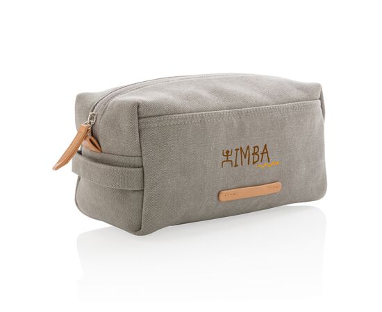 Trousse de toilette en toile Gris - XD Collection P703.042