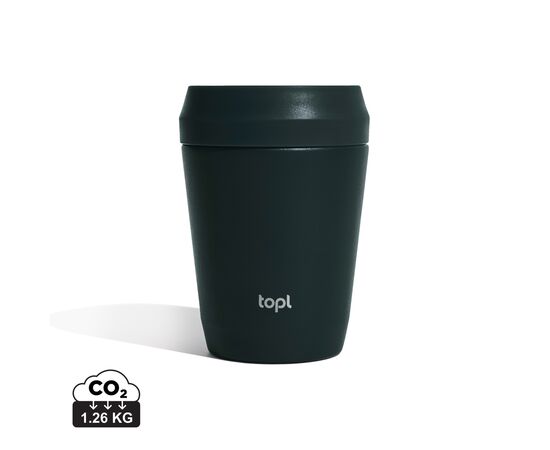 Topl Recycled Staal To Go beker gepatenteerd 360 Lid 235ml Grijs - Topl RBTGS8CH