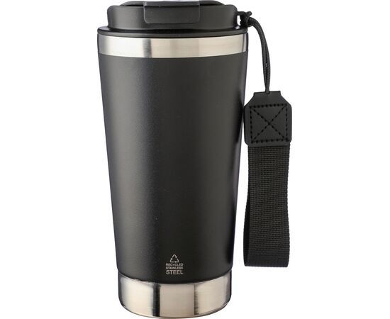Mug isotherme en acier inoxydable recyclé Kayla Noir -  1172551.001
