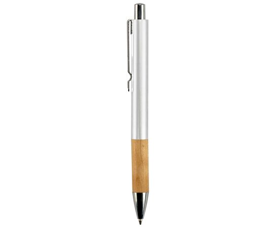 Metalen pen met houten grip Zilver - empty LT87286-N0005