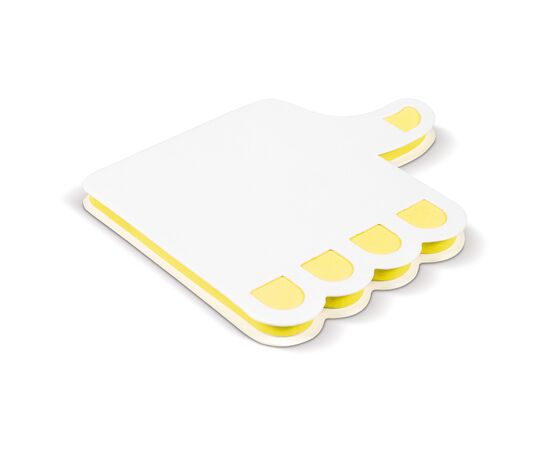 Zelfklevende memoblaadjes Thumbs-up Wit, Geel -  LT91824-N0141