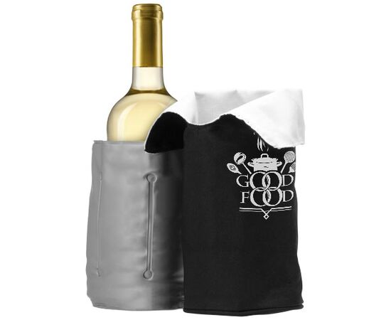 Chill foldable wine cooler sleeve Black, White - Bullet 11313790