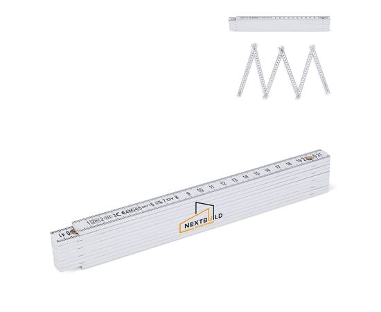 Kalibrierter faltbarer Zollstock 2m Weiß -  LT90220-N0001