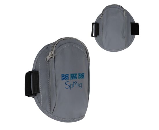Reflective valuables sports armband with pouch Grey -  LT90902-N0061