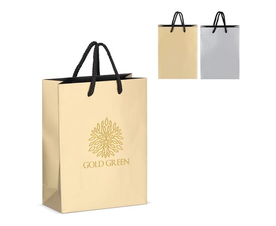 Paper gift bag 18 x 8 x 24cm 200g/m² Silver -  LT91515-N0005