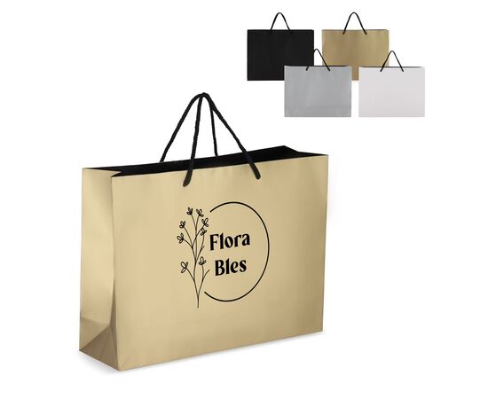 Papier Geschenktasche 40 x 12 x 30cm 200g/m² Schwarz -  LT91518-N0002
