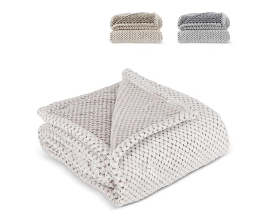 Sagaform Anni R-PET Vlies-Decke Beige - Sagaform LT52129-N0055