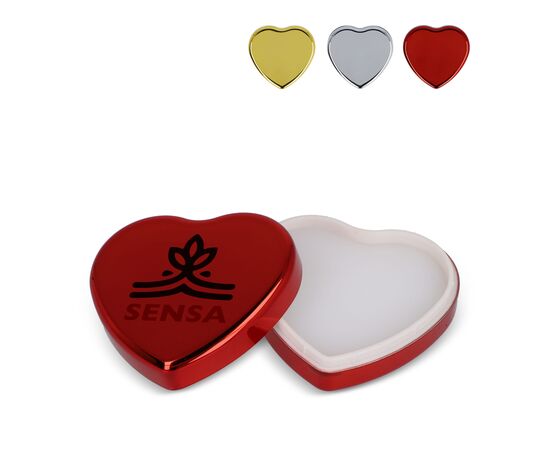 Flat metallic Heart shape lipbalm Gold -  LT90486-N0006