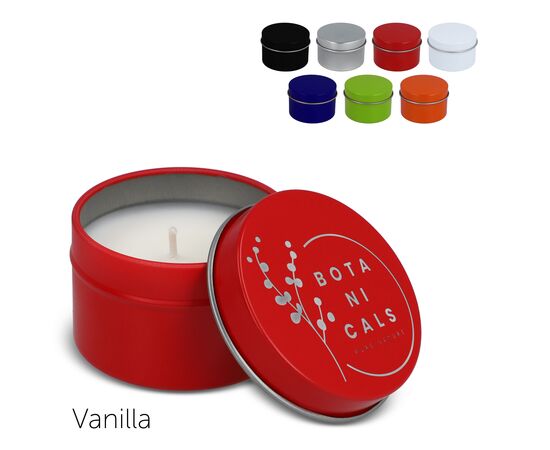 Dhyana scented plant based candle in recycled tin Blue -  LT90740-N0011