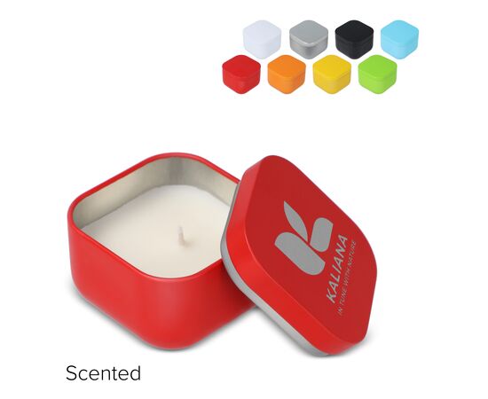 Ananda scented plant based candle in recycled tin White -  LT90744-N0001