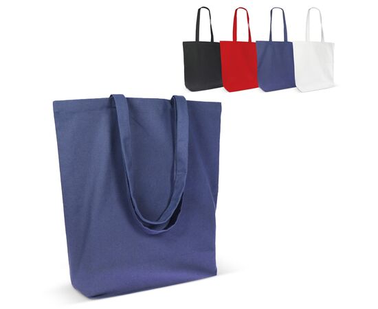 Bag organic cotton color long 270g/m² 42x12x43 cm Dark blue -  LT95379-N0010
