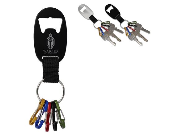 Flesopener sleutelhanger Zwart -  LT99706-N0002