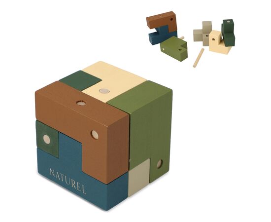 InSideOut Wooden Cube think iq puzzle Assortiment fluorescent - InSideOut LT57404-N0099