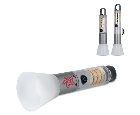 Multi-functional flashlight recycled materials Silver -  LT93323-N0005