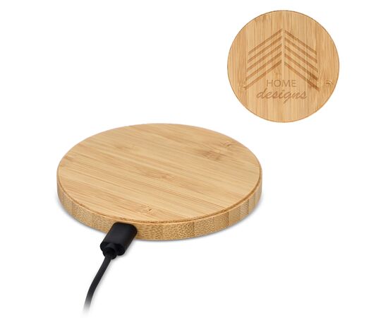 Wireless Ladepad Bambus 15W Natur -  LT95557-N0094