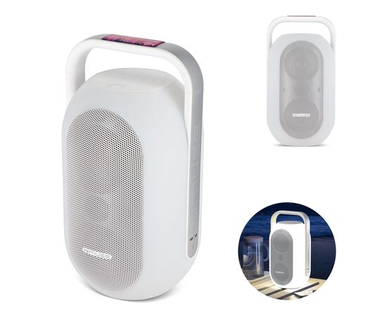 ML-625| Muse Ambient Light Bluetooth-Lautsprecher für den Innen-und Außenbereich Weiß - Muse LT55025-N0001