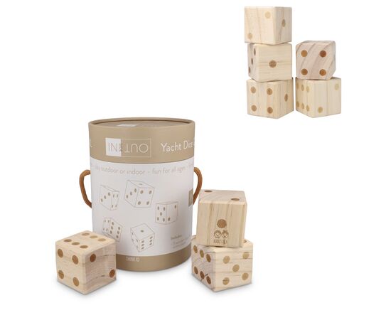 InSideOut Reuze houten dobbelsteen spel Hout, Hout - InSideOut LT57411-N9393