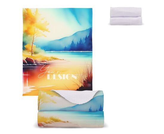 Couverture polaire OEKO-TEX® sublimation 120 x 150 cm 190 g/m² Blanc -  LT90101-N0001