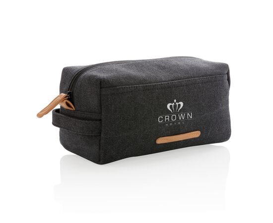 Canvas toiletry bag PVC free Black - XD Collection P703.041