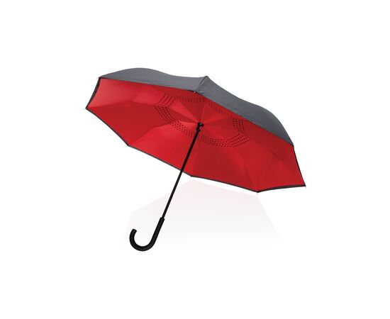 23" Impact AWARE™ RPET 190T reversible paraplu Rood - XD Collection P850.634