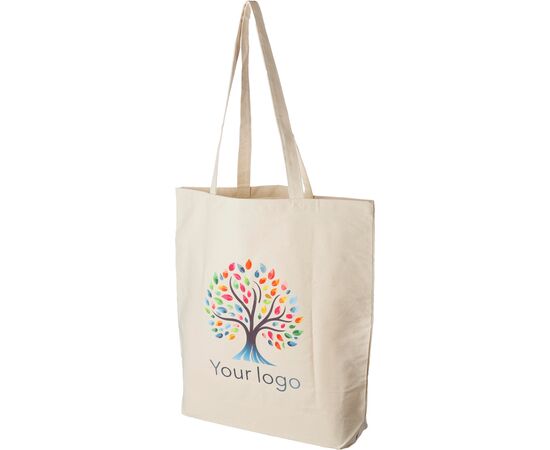 Cotton (250 gr/m²) shopping bag Selma Khaki -  7854.013