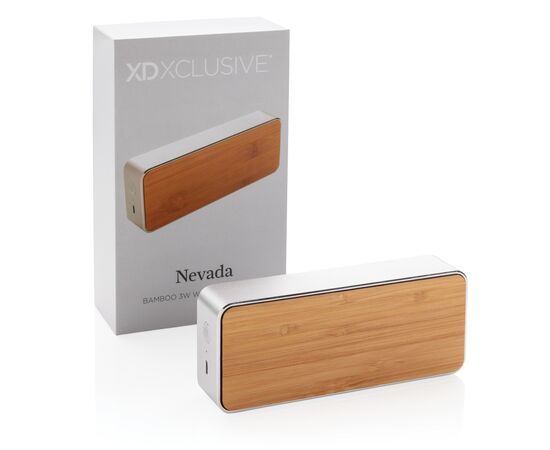 Nevada Bamboo 3W wireless speaker Grey, Black - XD Xclusive P329.212