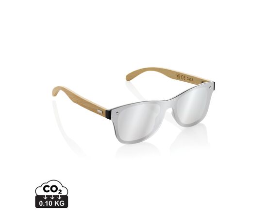 Lunettes de soleil en plastique recyclé RCS et bambou Prism Brun - XD Collection P453.8509