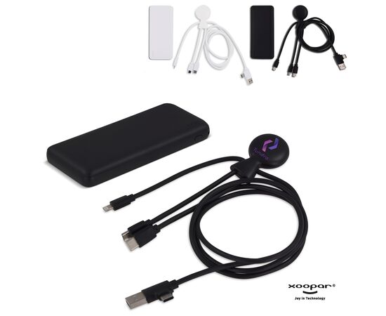 3199 | Xoopar Mr. Bio Powerbank and Cable pack 7000mAh Schwarz - Xoopar LT41713-N0002