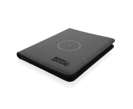Air 5W rPET A4 portfolio met draadloze oplader Zwart - XD Xclusive P774.041