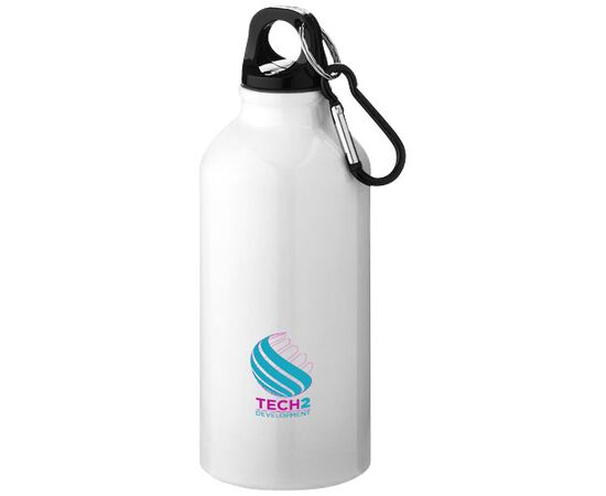Oregon 400 ml waterfles van RCS-gecertificeerd gerecycled aluminium met karabijnhaak Wit - Unbranded 10073801 Oregon 400 ml waterfles van RCS-gecertificeerd gerecycled aluminium met karabijnhaak Wit - Unbranded 10073801