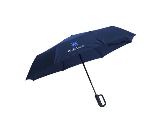 Carabiner RCS RPET parapluie pliable 21 inch Bleu -  250630