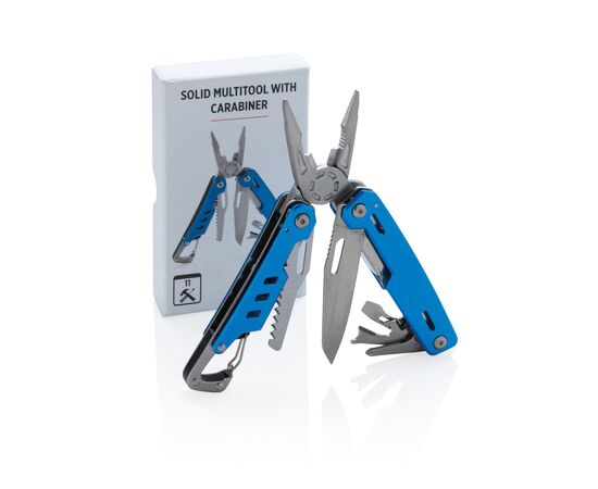 Solid multitool with carabiner Blue - XD Collection P221.335