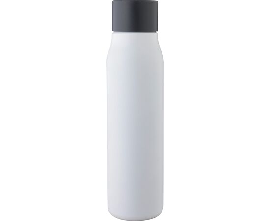 Doppelwandige Trinkflasche aus recyceltem Edelstahl (600 ml) Cassian Weiß -  1202790.002