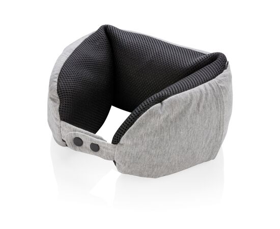 Deluxe microbead travel pillow Grey, Black - XD Collection P820.162
