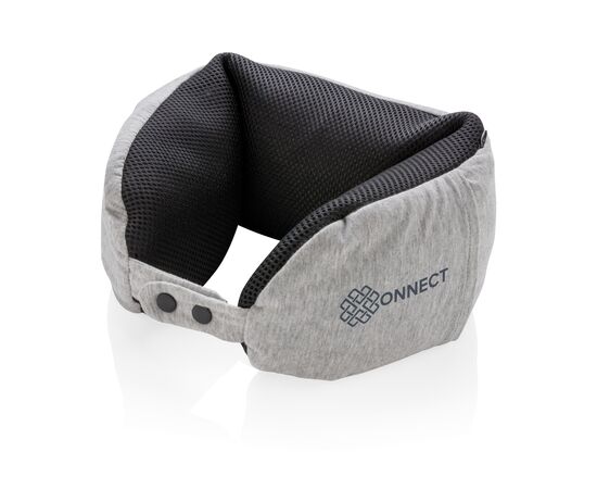 Deluxe microbead travel pillow Grey, Black - XD Collection P820.162