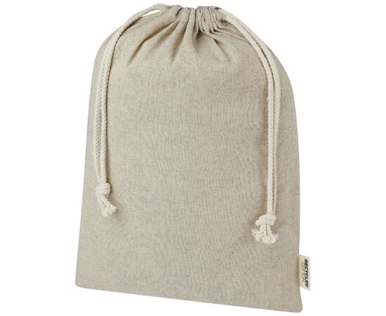 Pheebs 150 g/m² GRS Zuziehbeutel aus Recyclingbaumwolle groß 4 l Heather natur - Unbranded 12067206