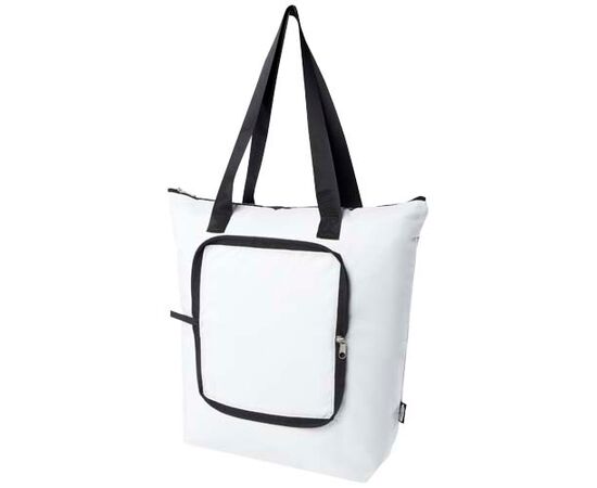 EcoFold RPET foldable tote cooler bag 15L White - Unbranded 13009201