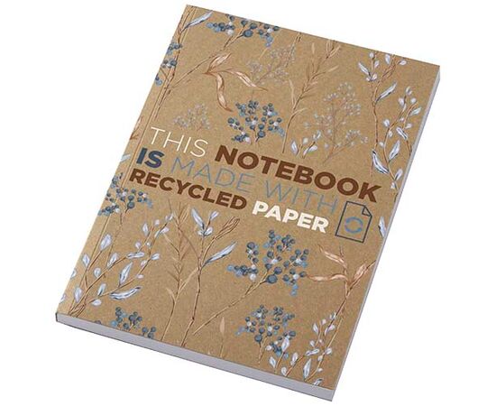 Novella Austen A5 gerecycled notitieboek met zachte cover, 100 vellen Naturel - Unbranded 21026406