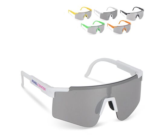 Tom R-PC sportzonnebril met spiegelende glazen UV400 Fluor assorti, Oranje -  LT86730-N9926