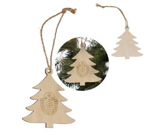 Houten kerstornament kerstboom Natuur -  LT90283-N0094