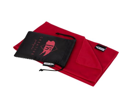 Raquel gerecyclede PET sport koelhanddoek in een pouch 80 x 30 cm Rood - Unbranded 12500121