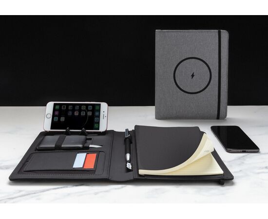 Air 5W A5 notitieboek omslag met draadloos opladen Grijs - XD Xclusive P774.052
