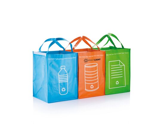 3pcs recycle waste bags Green - XD Collection P795.007