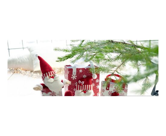 Kerstgeschenkdoos, set van 2 Scott Wit, Rood -  5222.188.Sneeuwpop