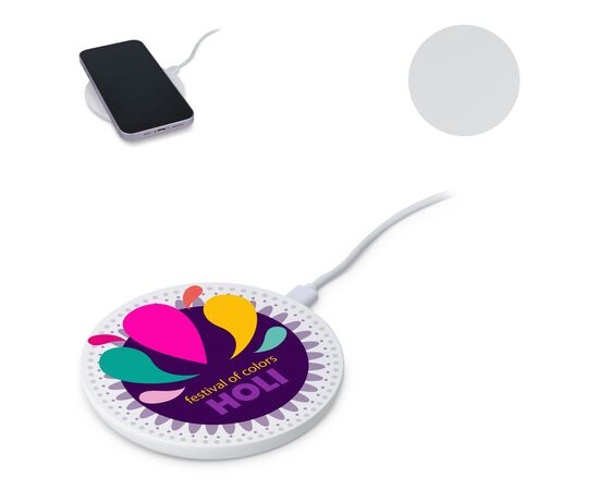 Draadloze Oplader 15 W Fast Charge met LED indicator Wit -  LT95559-N0001