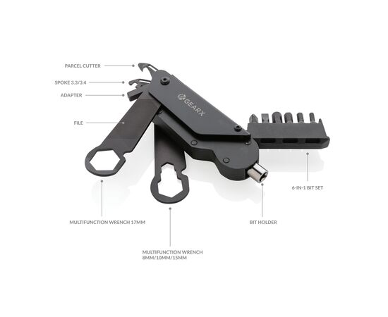 Gear X fietsreparatie tool Zwart - GearX P221.241