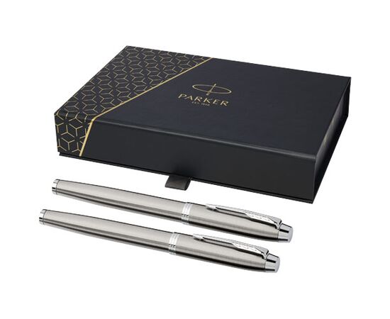 Parker IM set van rollerbalpen en vulpen Zilver - Parker 10782882