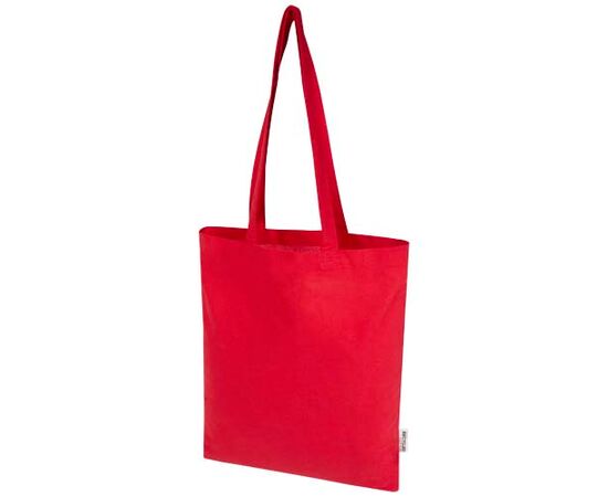 Madras Blend 140 g/m² GRS recycled cotton tote bag 7L Red - Unbranded 12076021
